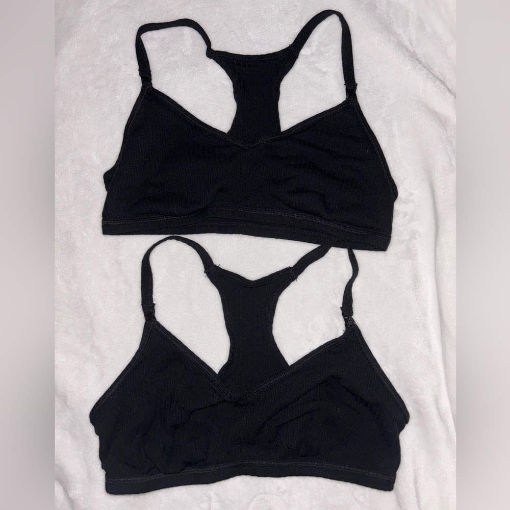 2 Auden Unlined Nursing Bralettes size Large